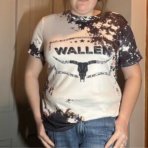 Morgan wallen graphic t shirt Black and White Women's Top 2XL